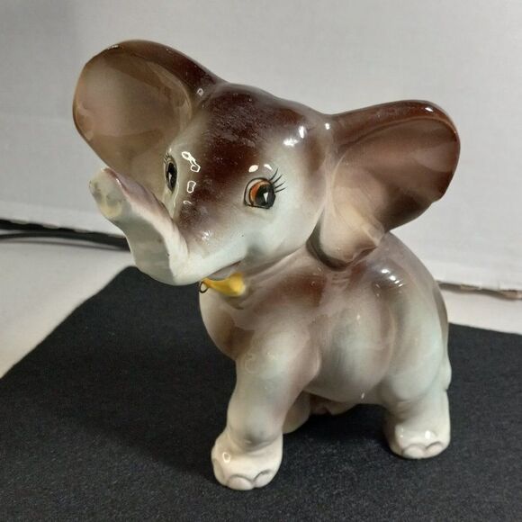 Vintage Lipper & Mann Creation Japan, Trunk Up Elephant Figurine Cottagecore Kit - Picture 1 of 9